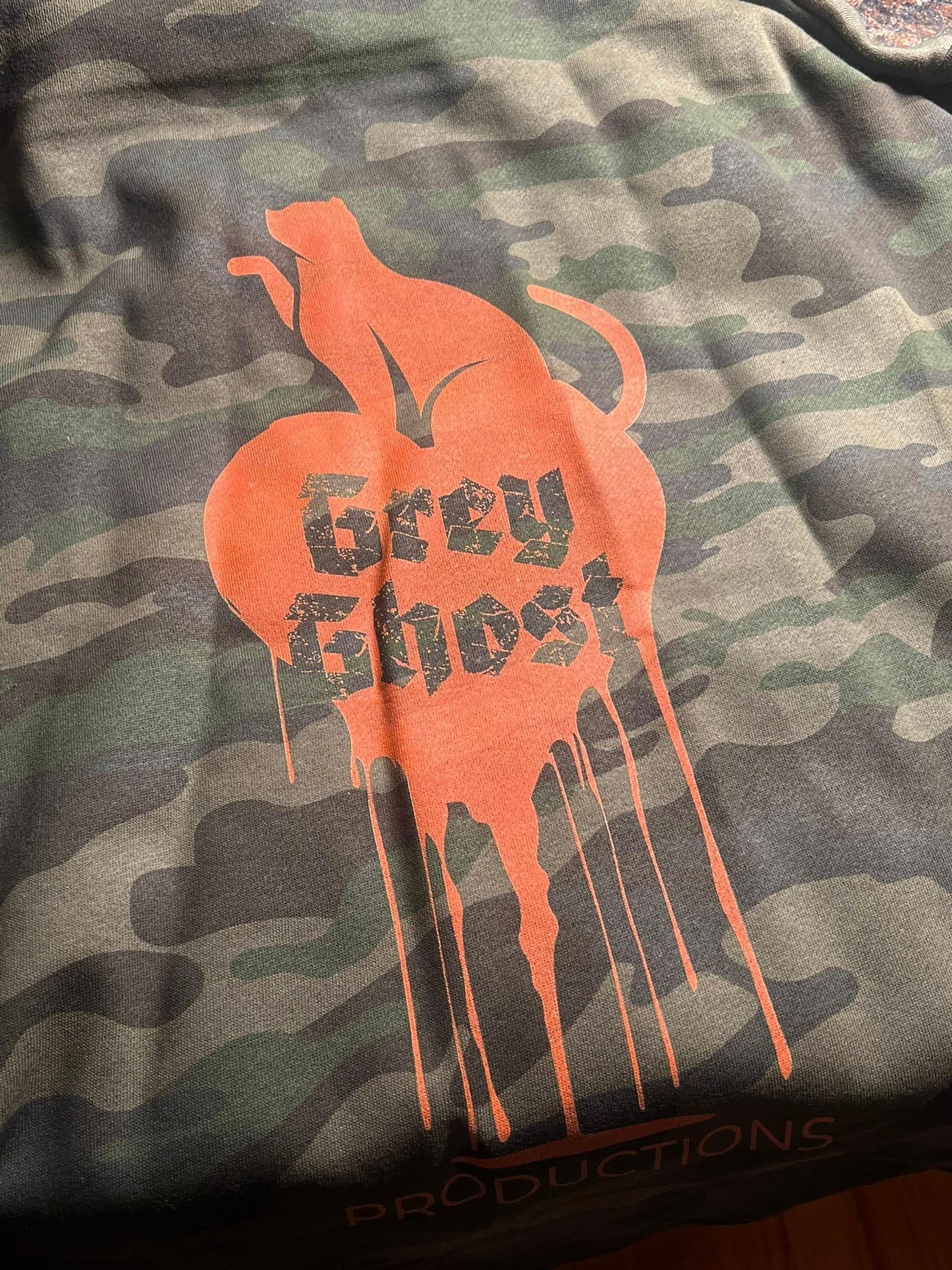 Grey Ghost Zip-Up Hoodie